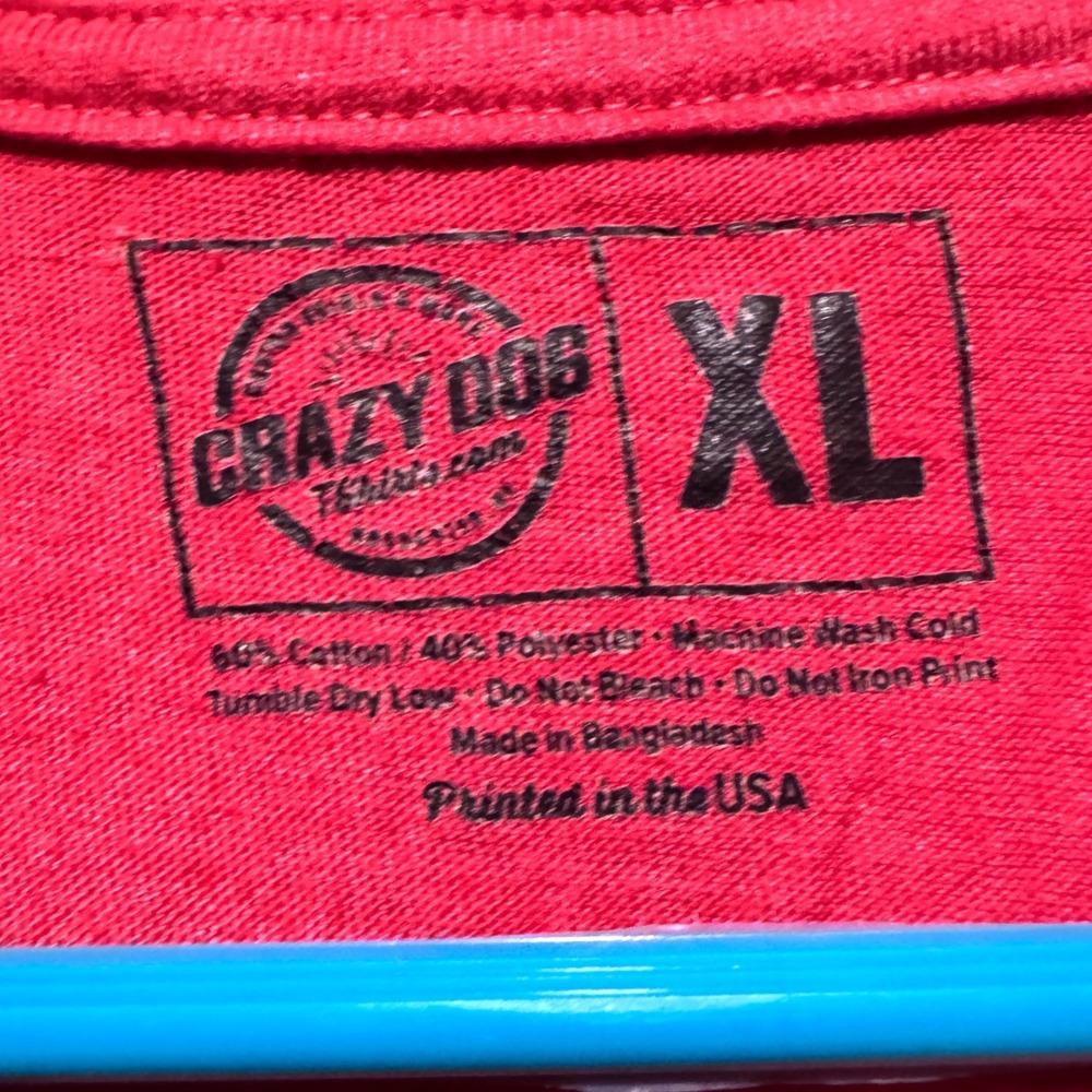 Crazy Dog Tshirts DEEZ NUTS Nutcracker Graphic T XL Red Funny T shirt - Picture 3 of 5